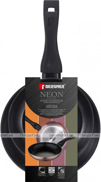 Набор 2 сковороды Bergner Neon Pink Ø22см и Ø26см