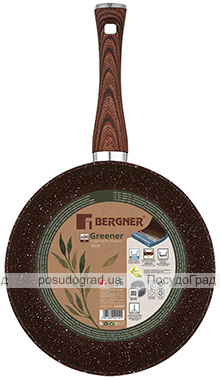 Сковорода-вок Bergner Greener Ø28см с мраморным покрытием