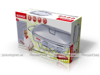 Марміт Bergner 3644 прямокутне блюдо 3,5л з підставкою
