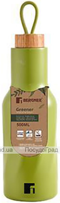 Термос-пляшка Bergner Greener 500мл, зелений