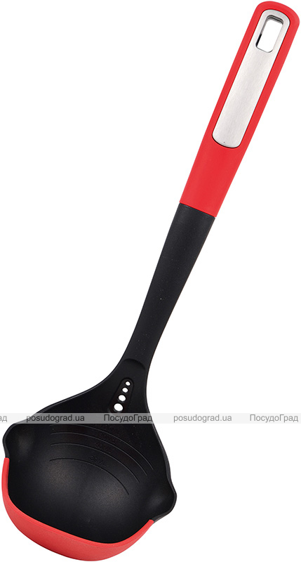 Половник Bergner Mars 33х10х8см, нейлон, черно-красный
