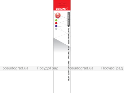 Ніж сантоку Bergner 4068 17,8см Антибактеріальне покриття