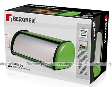 Хлебница Bergner Gilmer Green 36х24х15см из нержавеющей стали