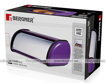Хлебница Bergner Gilmer Purple 36х24х15см из нержавеющей стали