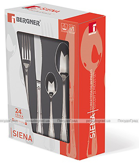 Набір столових приборів Bergner Siena 24 предмета на 6 персон