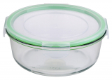 Контейнер скляний Bergner Glass Box Green 800мл з пластиковою кришкою