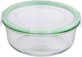 Контейнер скляний Bergner Glass Box Green 1200мл з пластиковою кришкою