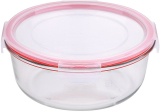 Контейнер скляний Bergner Glass Box Red 1200мл з пластиковою кришкою