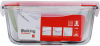Контейнер стеклянный Bergner Glass Box Red 850мл с пластиковой крышкой