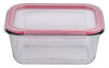 Контейнер стеклянный Bergner Glass Box Red 850мл с пластиковой крышкой