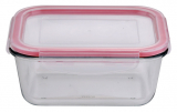 Контейнер скляний Bergner Glass Box Red 850мл з пластиковою кришкою