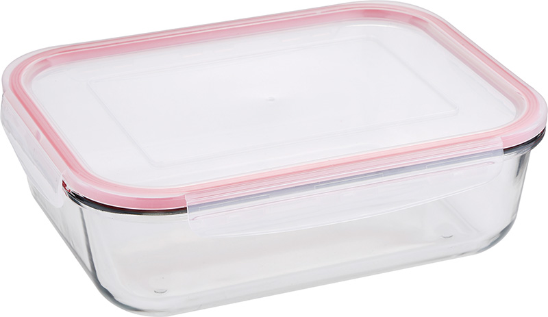 Контейнер скляний Bergner Glass Box Red 2000мл з пластиковою кришкою