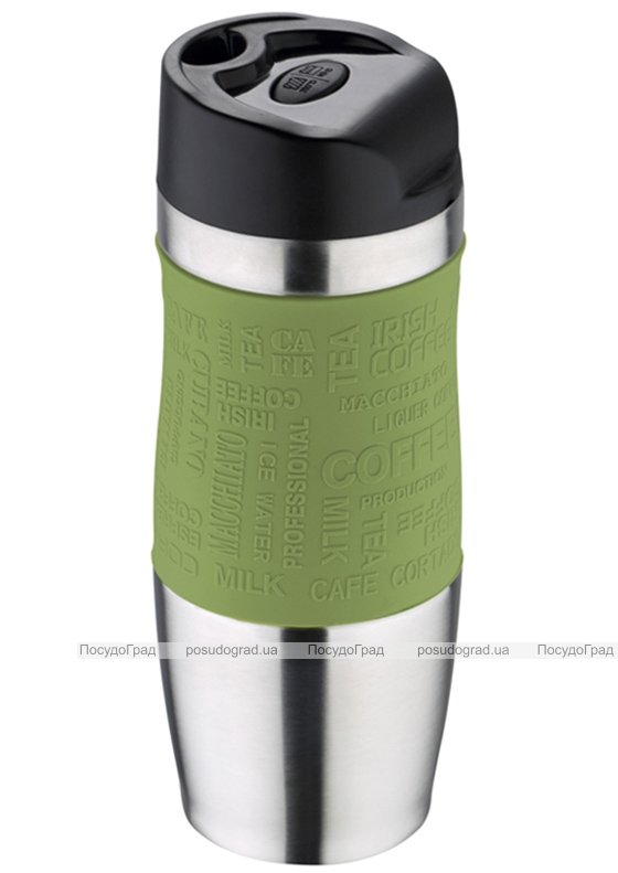 Термокружка Bergner Vacuum Travel 400мл с силиконовой накладкой