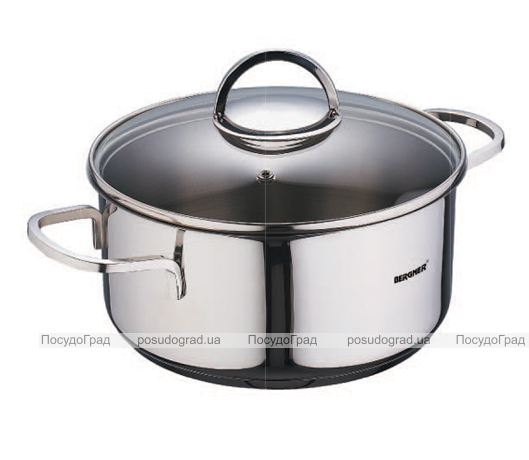 Набор 3 кастрюли Bergner Classic 1.7л, 2.3л и 3.3л из нержавеющей стали