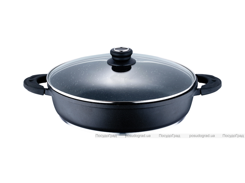 Сотейник Bergner Silicon-Marmo Ø24 с силиконовой ручкой