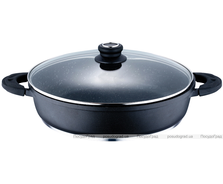 Сотейник Bergner Silicon-Marmo Ø28 с силиконовой ручкой
