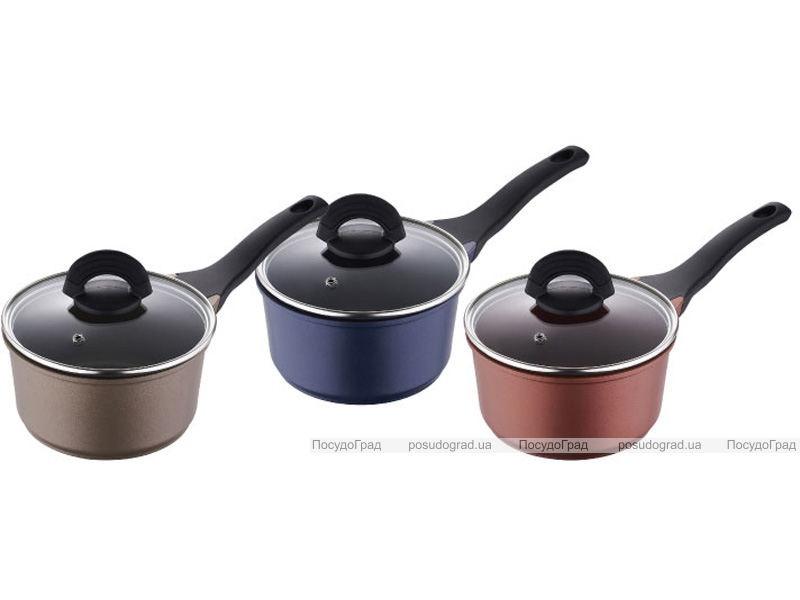 Ковш Bergner Spark 1,4л со стеклянной крышкой