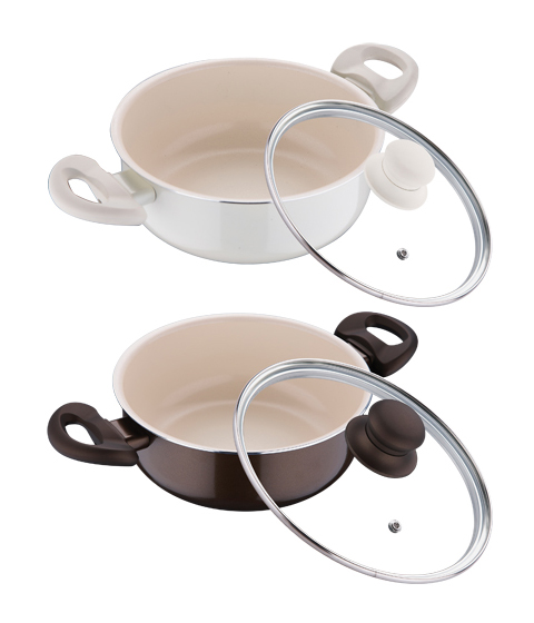 Сотейник White&Brown Ø24см з керамічним покриттям CERA+