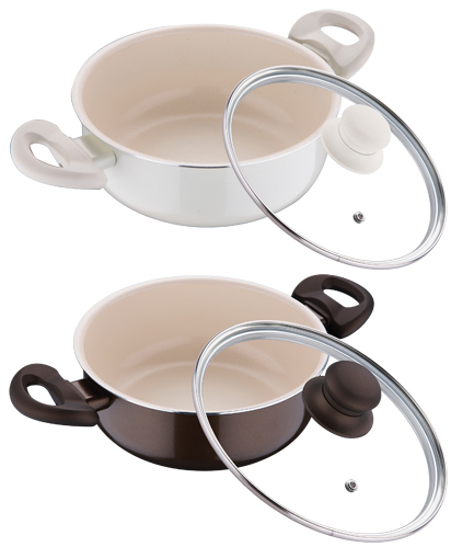 Сотейник White&Brown Ø28см з керамічним покриттям CERA+