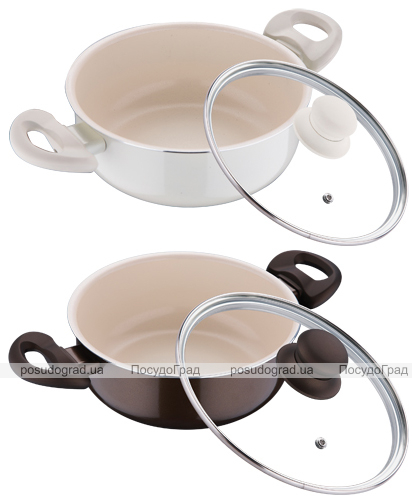 Сотейник White&Brown Ø28см з керамічним покриттям CERA+