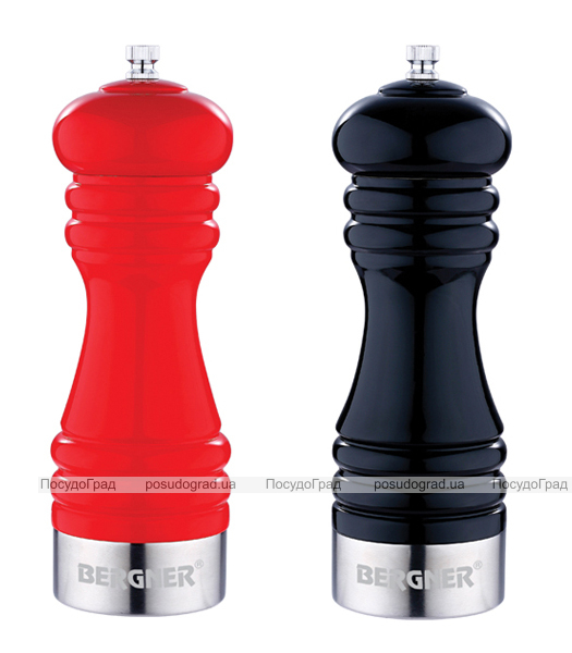 Млин для солі і спецій Black&Red Bergner Mulino 18см