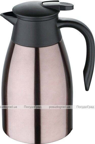 Термокувшин Bergner Hot Drink 1.5л, розовый металлик