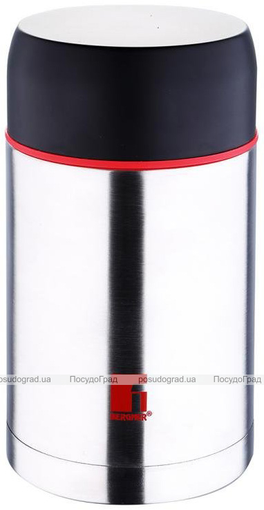 Термос пищевой Bergner Hot Drink 1000мл, нержавеющая сталь