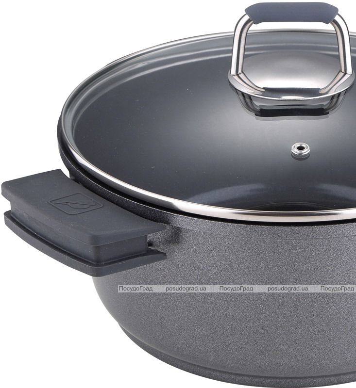 Кастрюля Bergner Titan-Gray 3.4л литой алюминий с силиконовыми ручками