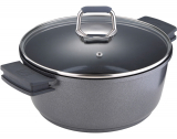 Каструля Bergner Titan-Gray 3.4л литий алюміній з силіконовими ручками