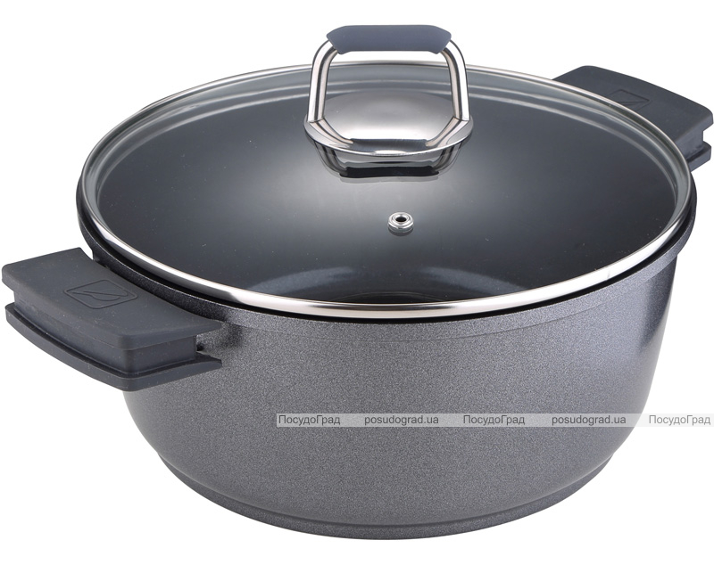 Кастрюля Bergner Titan-Gray 3.4л литой алюминий с силиконовыми ручками