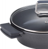 Сотейник Bergner Titan-Gray Ø24х7.4см литой алюминий с силиконовыми ручками