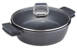 Сотейник Bergner Titan-Gray Ø24х7.4см литий алюміній з силіконовими ручками