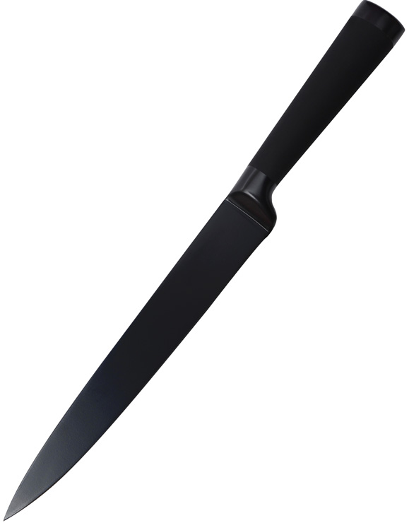 Ніж для нарізки Bergner Blackblade 20см з антибактеріальним покриттям
