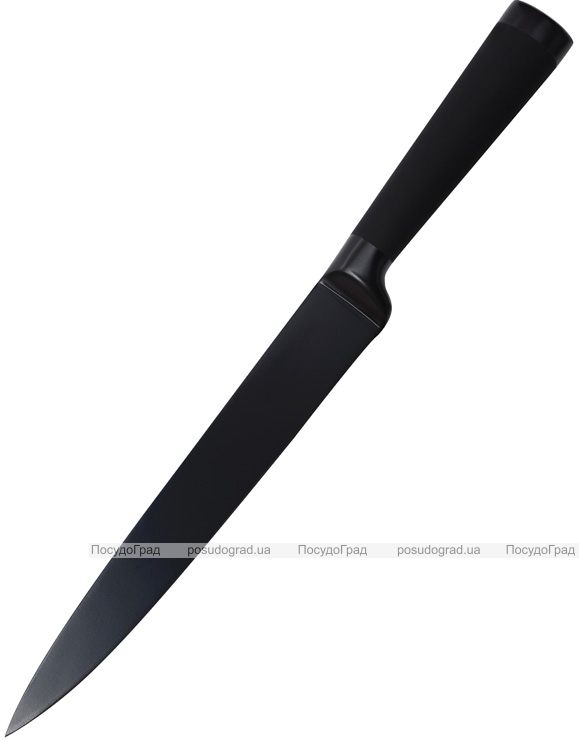 Ніж для нарізки Bergner Blackblade 20см з антибактеріальним покриттям