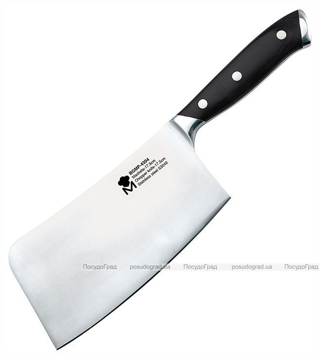 Топорик кухонный Bergner Master Pro Stuttgart 17.5см, нержавеющая сталь