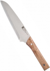 Нож поварской Bergner Natural Life 20см с деревянной ручкой