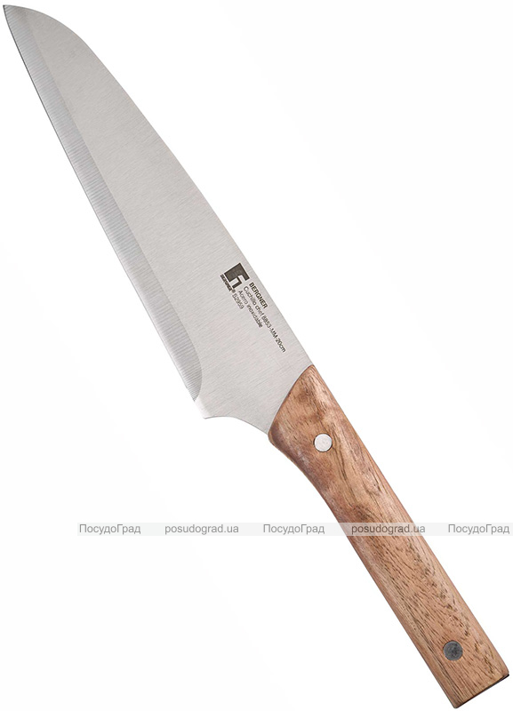 Ніж кухарський Bergner Natural Life 20см з дерев'яною ручкою