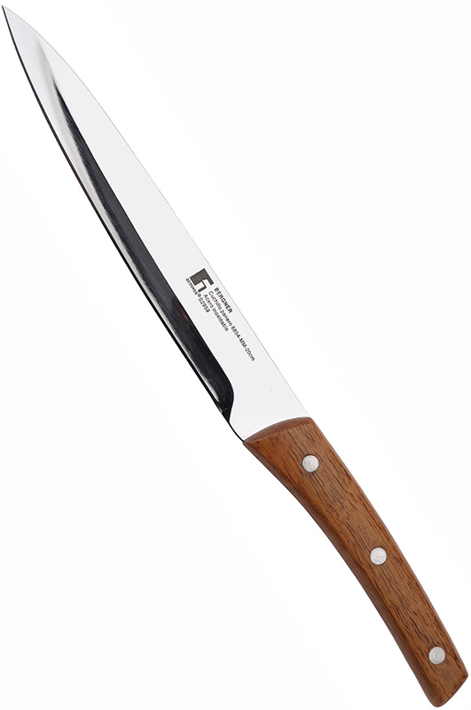 Ніж для нарізки Bergner Natural Life 20см з дерев'яною ручкою