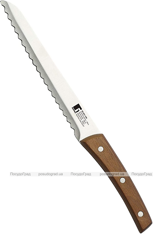 Набір кухонних ножів Bergner Nature 12 предметів + дерев'яна колода