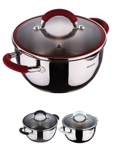 Каструля Bergner Solo 3,5л з силіконовими ручками