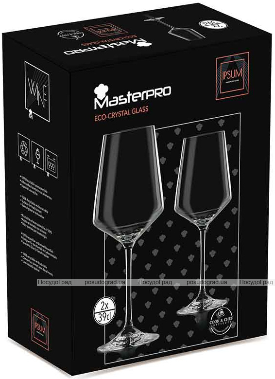 Набір 2 келихи Bergner MasterPro Wine Oenology 390мл для білого вина