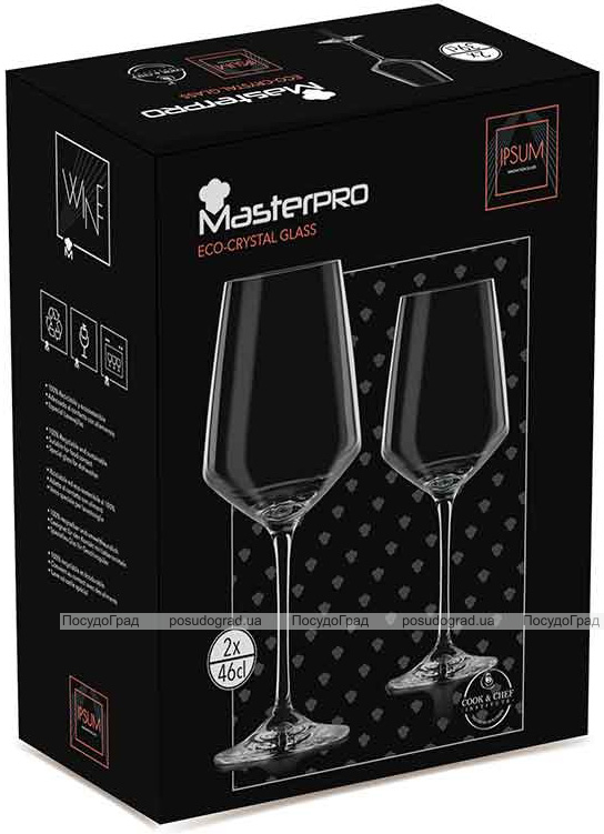 Набір 2 келихи Bergner MasterPro Wine Oenology 460мл для червоного вина