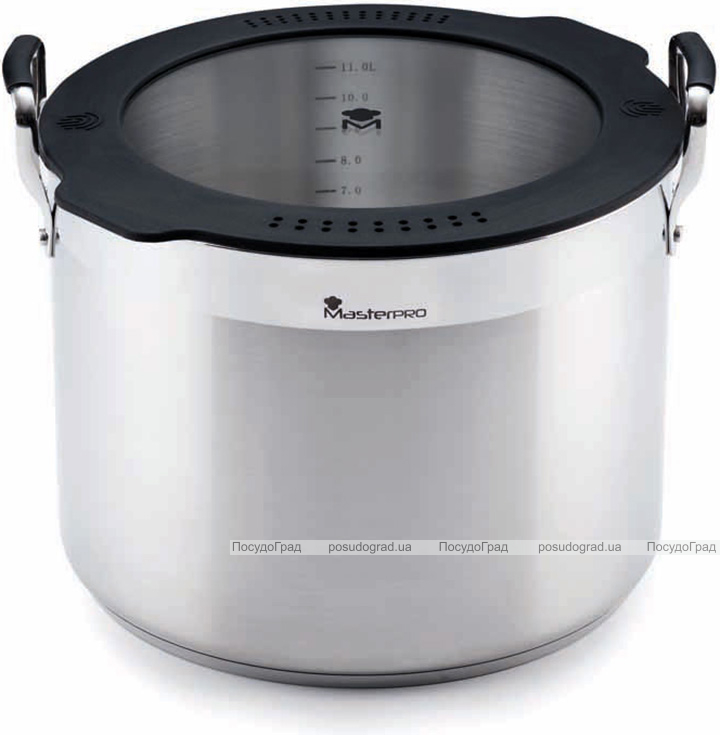 Кастрюля Bergner MasterPro Smart 12.9л с силиконовыми накладками на ручках