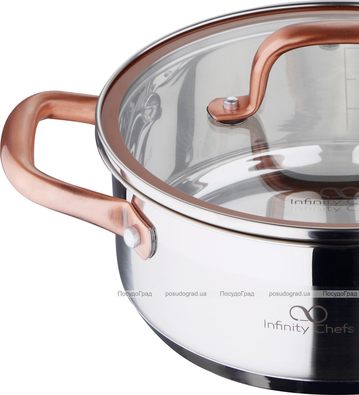 Кастрюля Bergner Infinity Chefs 2.3л со стеклянной крышкой