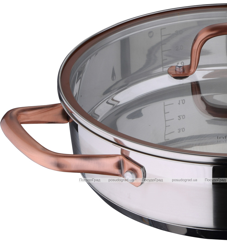 Сотейник Bergner Infinity Chefs Ø28см зі скляною кришкою (3.8л)