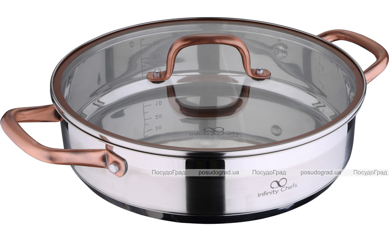 Сотейник Bergner Infinity Chefs Ø28см зі скляною кришкою (3.8л)