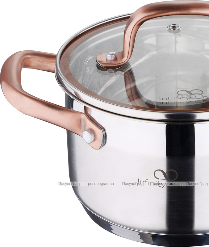 Кастрюля Bergner Infinity Chefs 1.8л со стеклянной крышкой