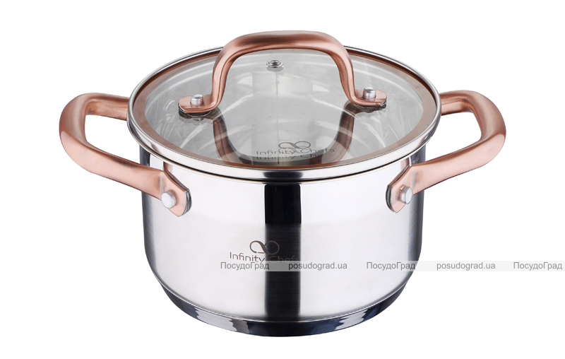 Кастрюля Bergner Infinity Chefs 1.8л со стеклянной крышкой