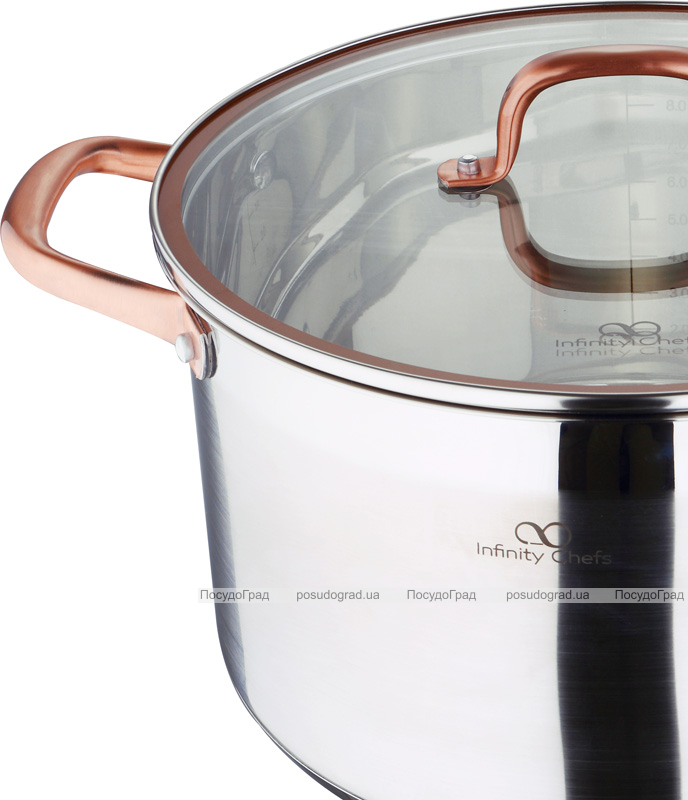Кастрюля Bergner Infinity Chefs 9.5л со стеклянной крышкой