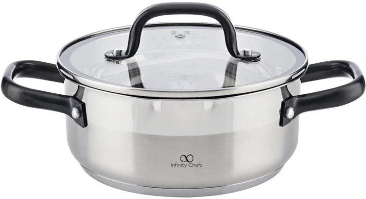 Кастрюля Bergner Infinity Chefs Vita 9л из нержавеющей стали, индукционная